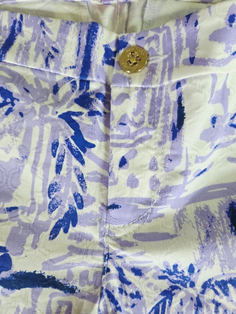 Lilly Pulitzer Kelly Skinny Ankle Pants Lilac Verben Rock the Dock Print Size 4 - Picture 5 of 8